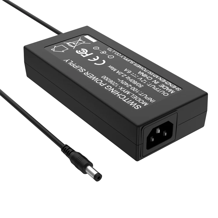 72w universal desktop ac dc power adapter 12v 6a 24v 3a power supply for Massage products