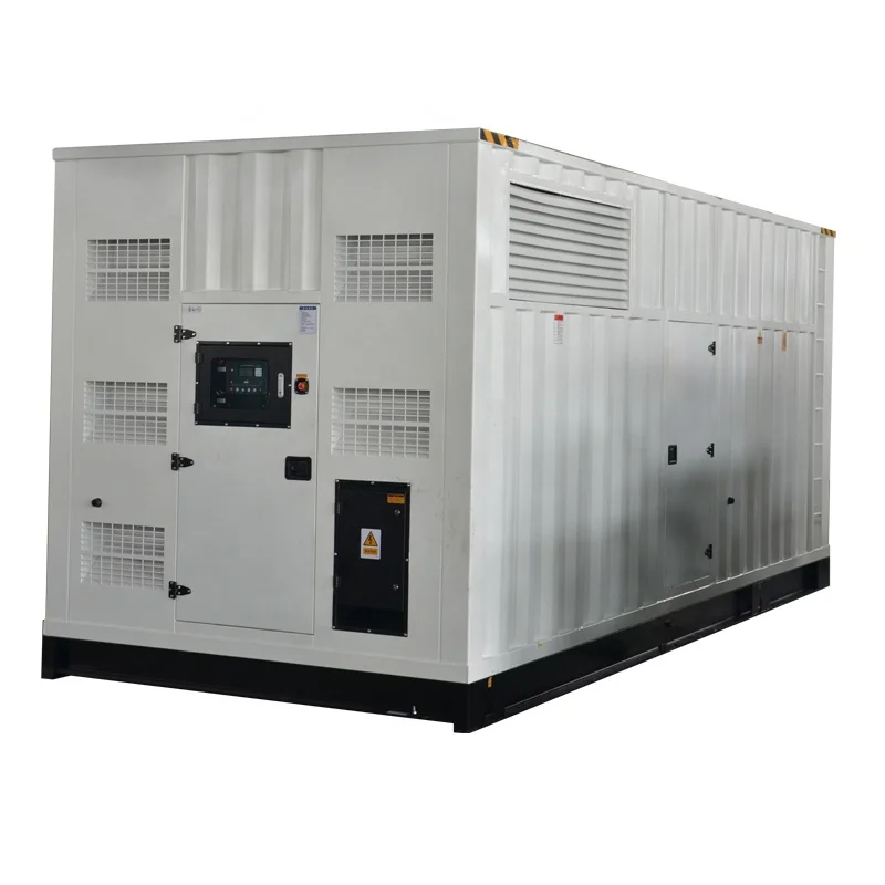Industry diesel generator with MTU 12V4000G63 engine 1800kva silent container type electric plant price