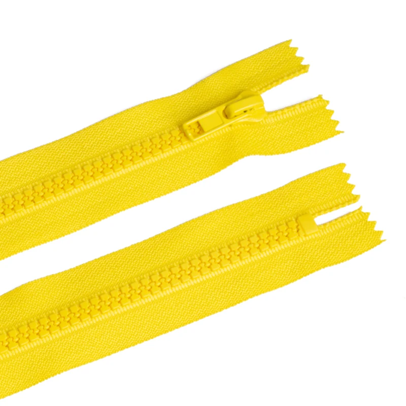 Commonly Used Excellent Zip 5# Yellow Zipper Plastic Closed End Zippers