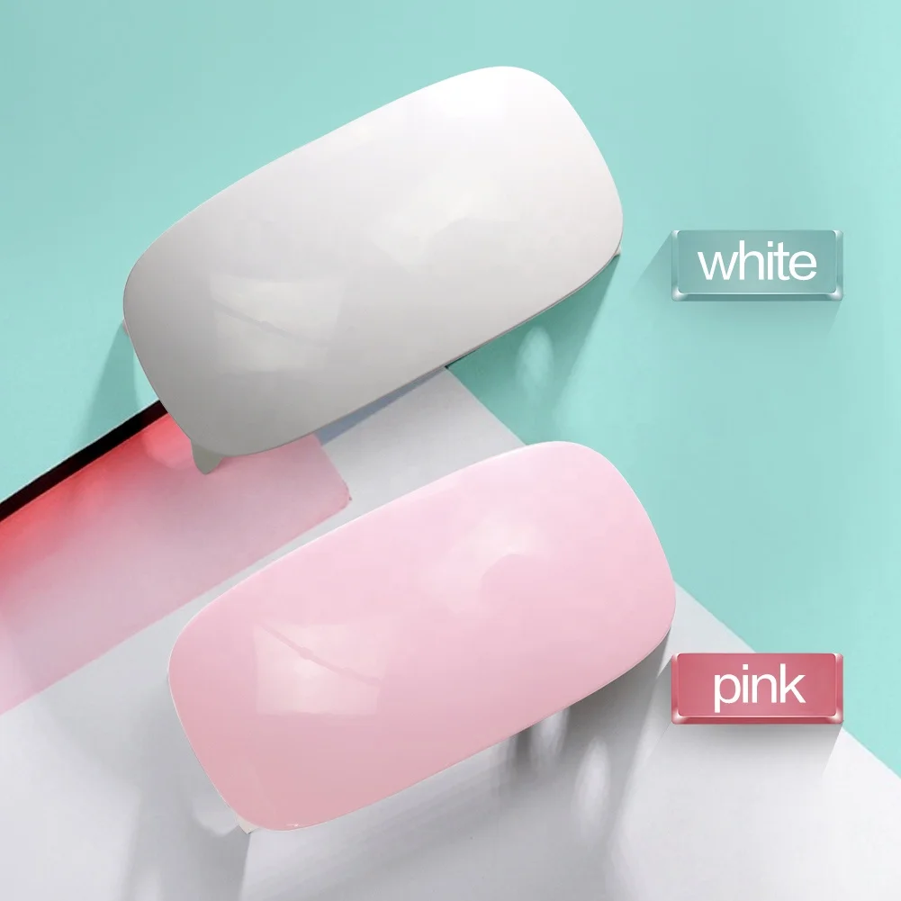 
COSCELIA 6W Mini UV Nail Polish Lamp White Pink for Gel Nails Polish Curing Quickly 