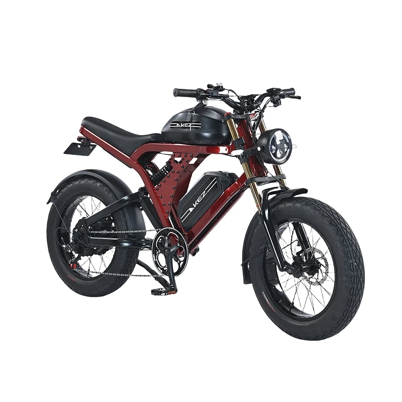 Hot Sale 20-Inch 1500W 52V 55Ah E-Bike Mountain Full Suspension Fat Tire Electric Bike for Adults