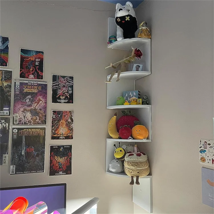 Organizer Storage Bedrooms Bathroom Shelves Kitchen Offices Living Rooms 5 Tier Wall Mount Wooden Floating Shelves For Wall