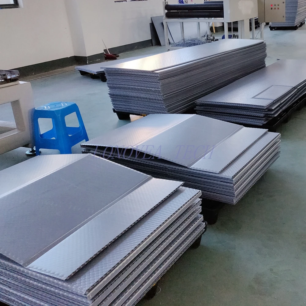 Custom PP corrugated honeycomb pallet box collapsible plastic pallet box foldable coaming container bins