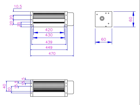 Wholesale Aluminum blades DC40420 tangential fan for air conditioner black 12V24V cross flow fan