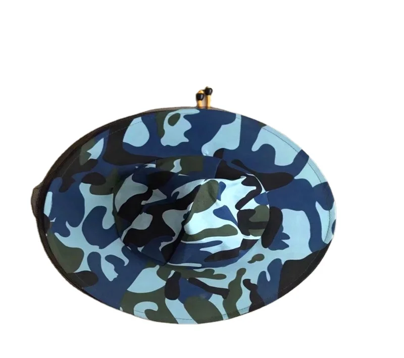 Bee Keeping Protective Bee Hat Anti bee Layer Head Top Camouflage Hat-Veil Combo Bug Mesh Mask Beekeeping