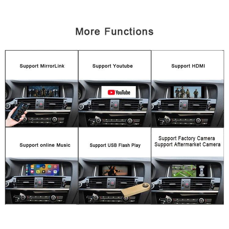 NBT System Wireless Android Auto Vehicle Gadget Carplay For BMW F48 F25 F26 F15 F16 2012-2018