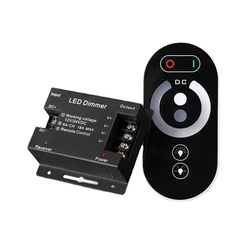 Rf touch radio frequency remote control shell dual color Single Color RGB Color LED Strip Light dimmer controller