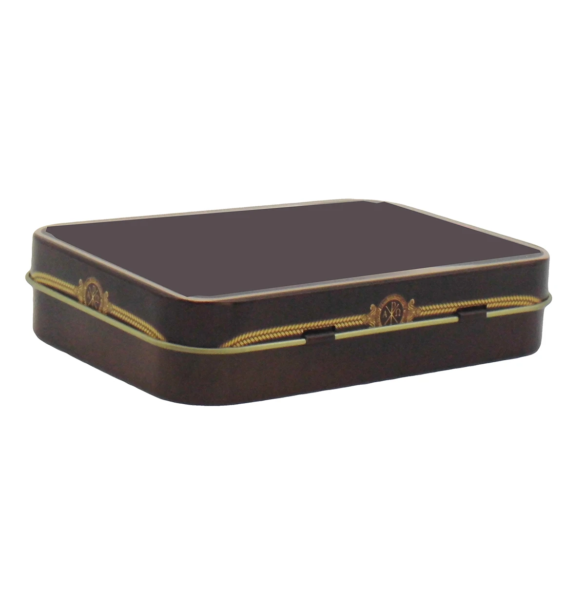 Rectangular Tins Plain Hinged Metal Packing Box Matte Black Tin Container White Silver Metal Tins Box