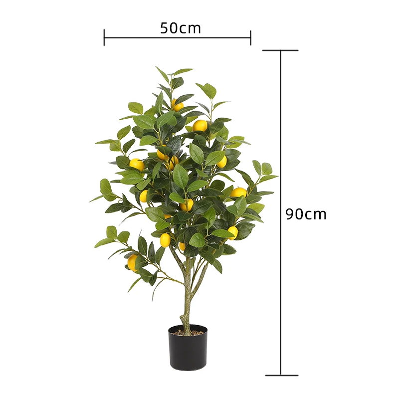 90cm Lemon Tree Bonsai Plant Simulation Fruit Artificial Plant Home Decor