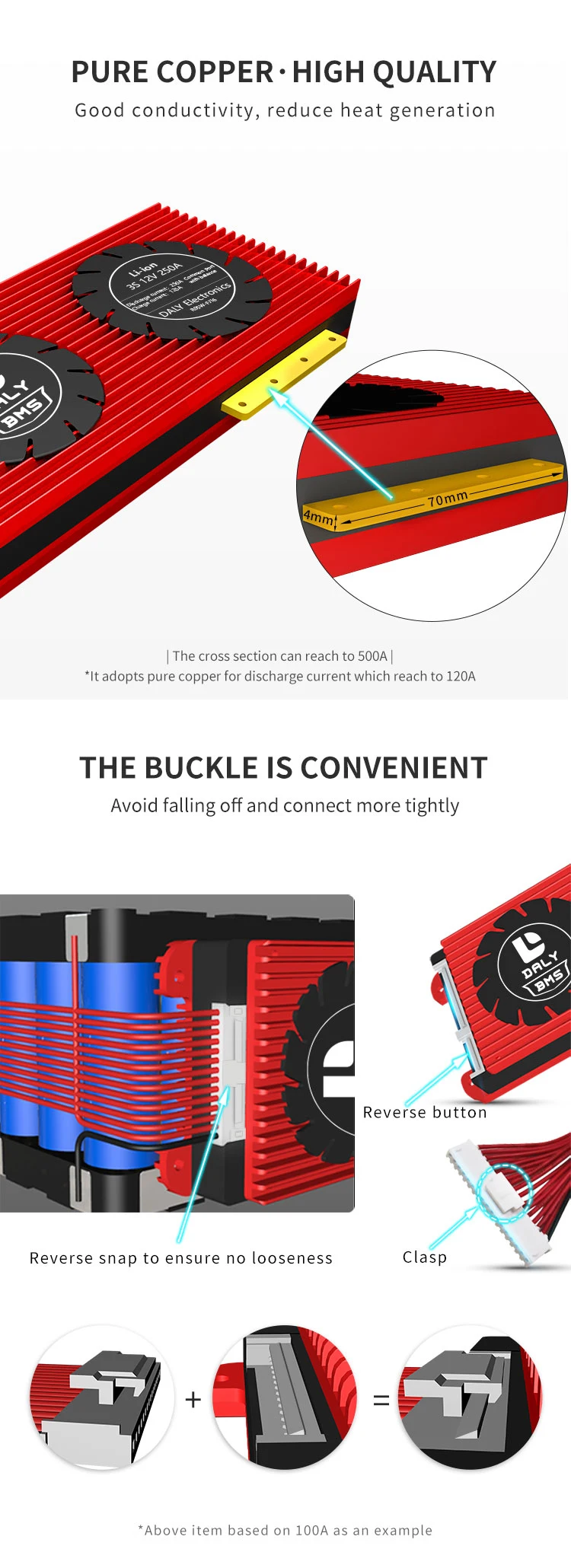 Daly OEM ODM 20S BMS 72V 150A High Current Li-ion For 3.7V 20 Cells BMS System Board  Lithium ion Battery Pack