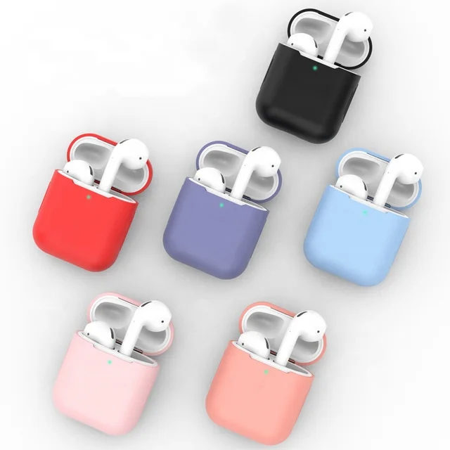  Мягкие силиконовые чехлы для Apple Airpods 1/2 защитный чехол беспроводных наушников Air Pods сумки зарядных
