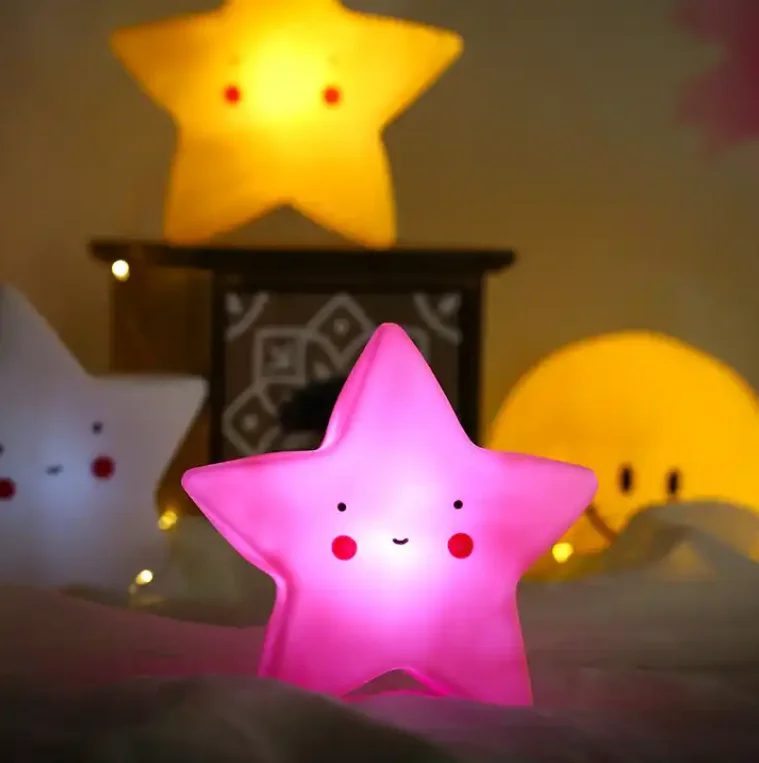 Cute Wake Up Light at Night Multiple Shape Power Cartoon Bedroom Bedside Luminous Toy LED Unicorn Night Light Toys