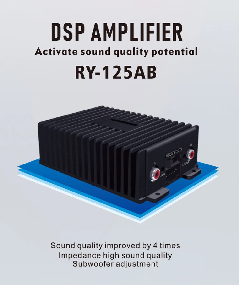 Автомобильный усилитель звука DSP 4x47 Вт мощный для