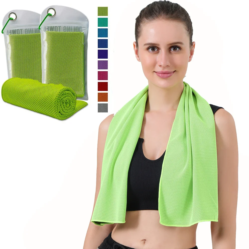 Promotional Microfiber Cool Towel for Gym Fitness Yoga Golf Camping Running-Custom & Refreshing Cooling Workout Sports Towel