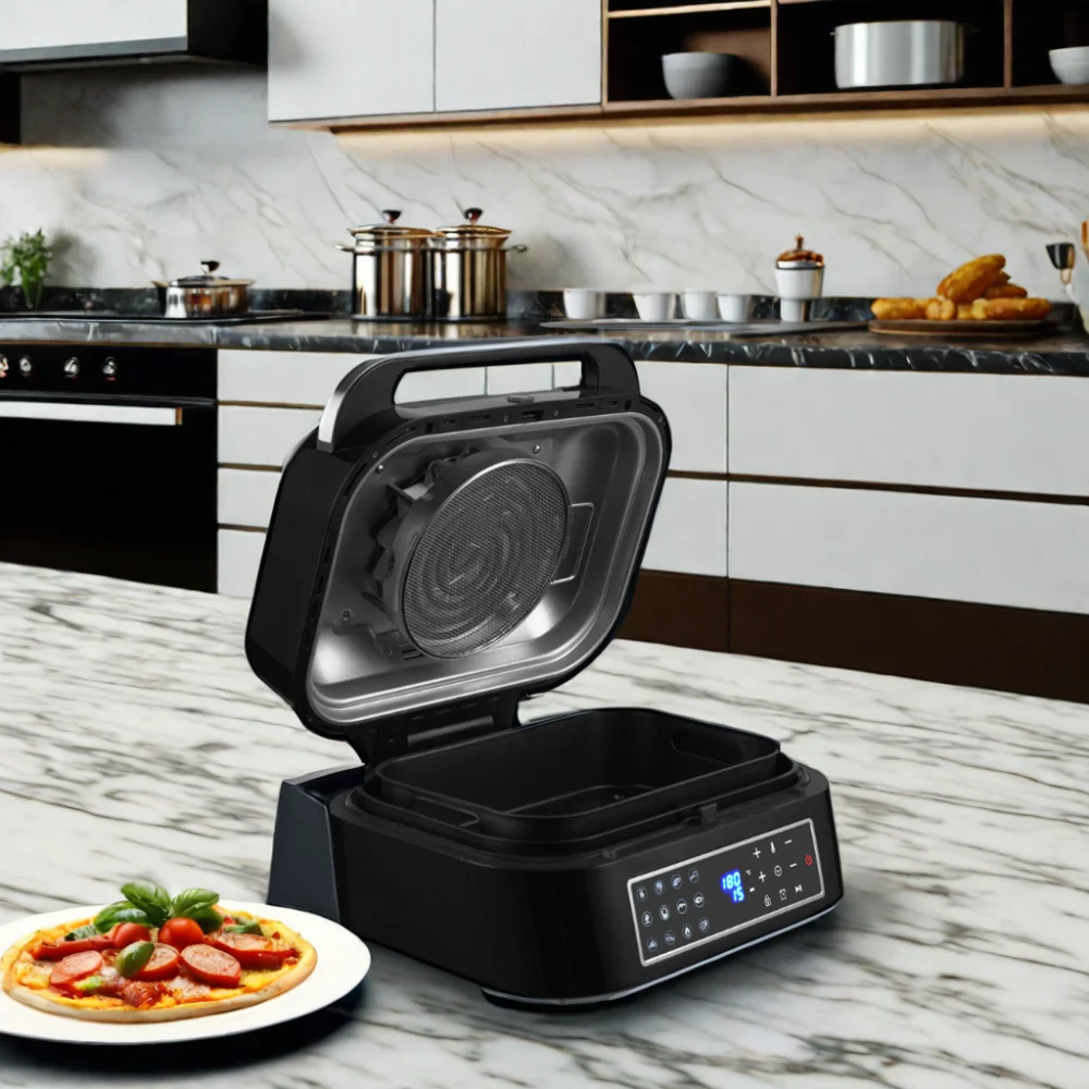 New Design 2 In 1 Grill Air Fryer And Air Fryer Smokeless Grill With Detachable Drawer And A Tray For Home Use