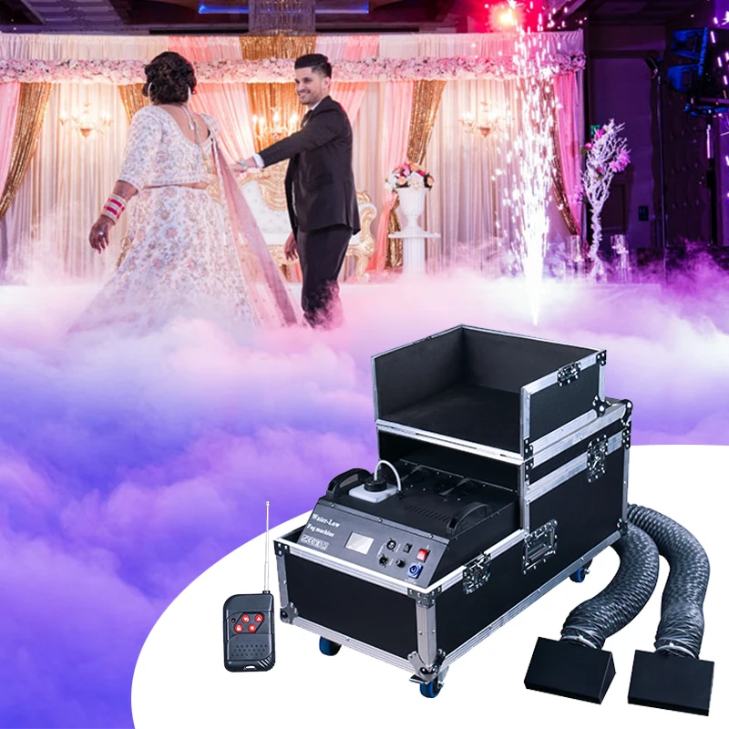 3000w Water Low Lying Fog Machine Water Based Dual Output Hazer Dry Ice Smoke Machine Low Fog Machine 3000w For Wedding Event