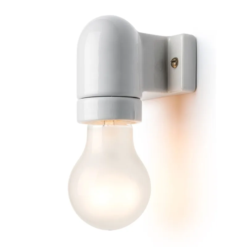 Retro Ceramic bulb socket e27 Classic floor lamp holder Retro straight porcelain E27 wall lamp socket