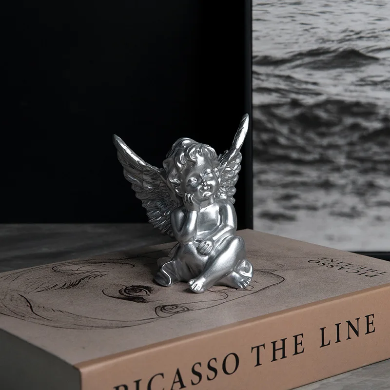 Креативный дом минималистский смолы ремесла милый маленький ангел орнаменты