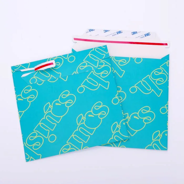 custom logo tear strip mailing envelope stay flat mailer envelope packaging paper shipping cardboard envelope