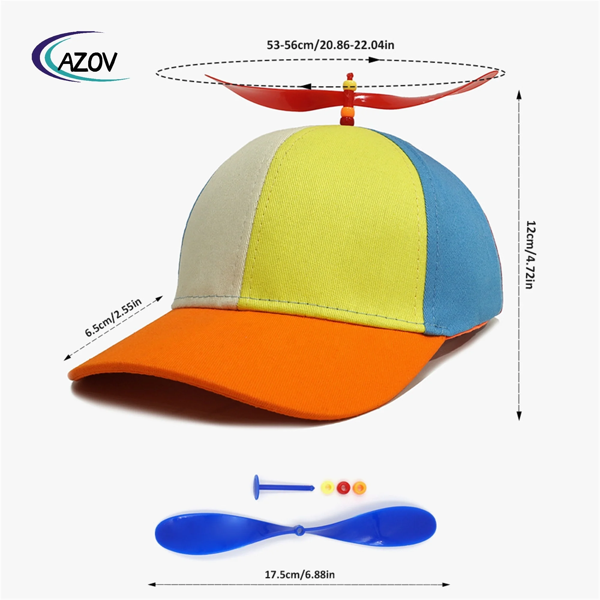 New creative detachable propeller baseball cap spring/summer adult  children size sports cap with wind vehicle parts