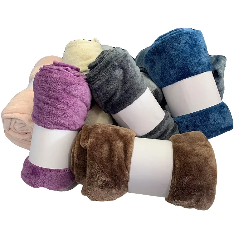 Warm in winter hot selling simple flannel cheap wholesale blanket
