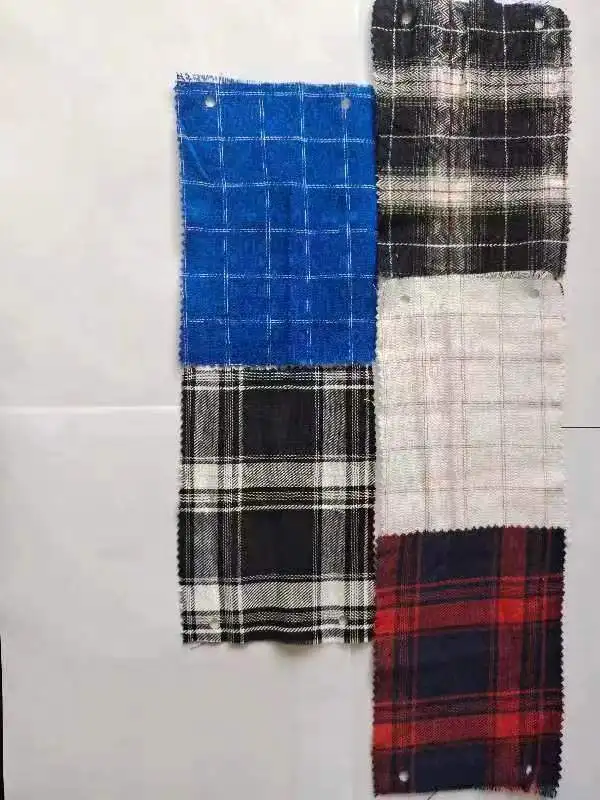Hot selling warehouse A grade Hot selling  stocklot T/C 65/35 yarn dyed plaid fabric for shirts