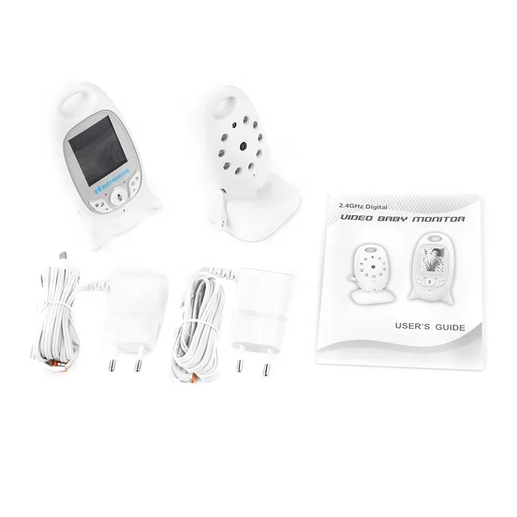 
baby monitor night vision video baby unit camera sound activated 2.0 inch parent unit temperature display 