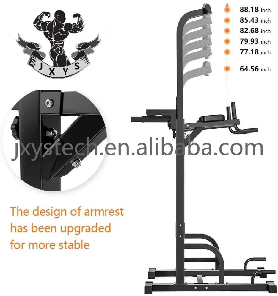 Power Tower Dip Station Pull Up Bar For Home Gym Strength Training Workout Equipment 400lbs