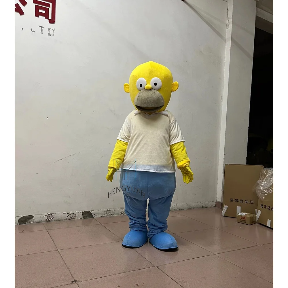 Hengyuan Cosplay Homer Simpson Cartoon Mascot Costume Custom Mascot Animal For Adult