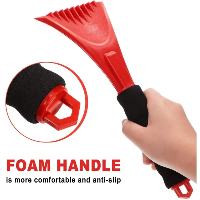 Durable Plastic Ice Scraper Long Foam Handle  Ice Scraper