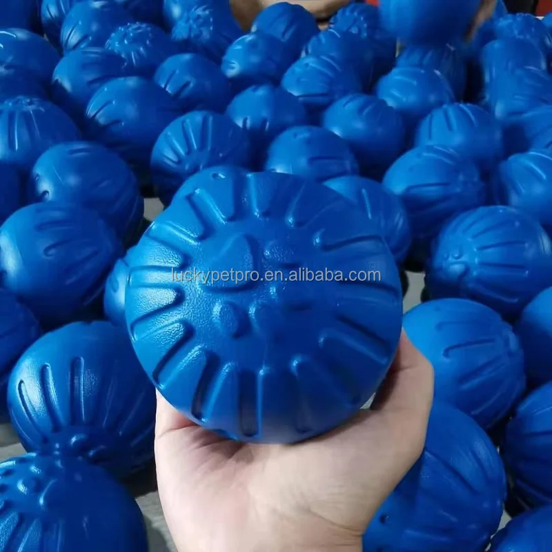 Soft EVA 9cm training Floating Foam chew Ball throw Pet Toys bite blue eva dog toy