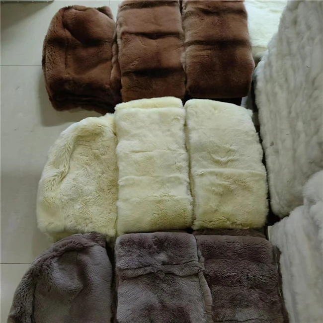 100% real rex Rabbit Fur chinchilla Fur Skins For Garment