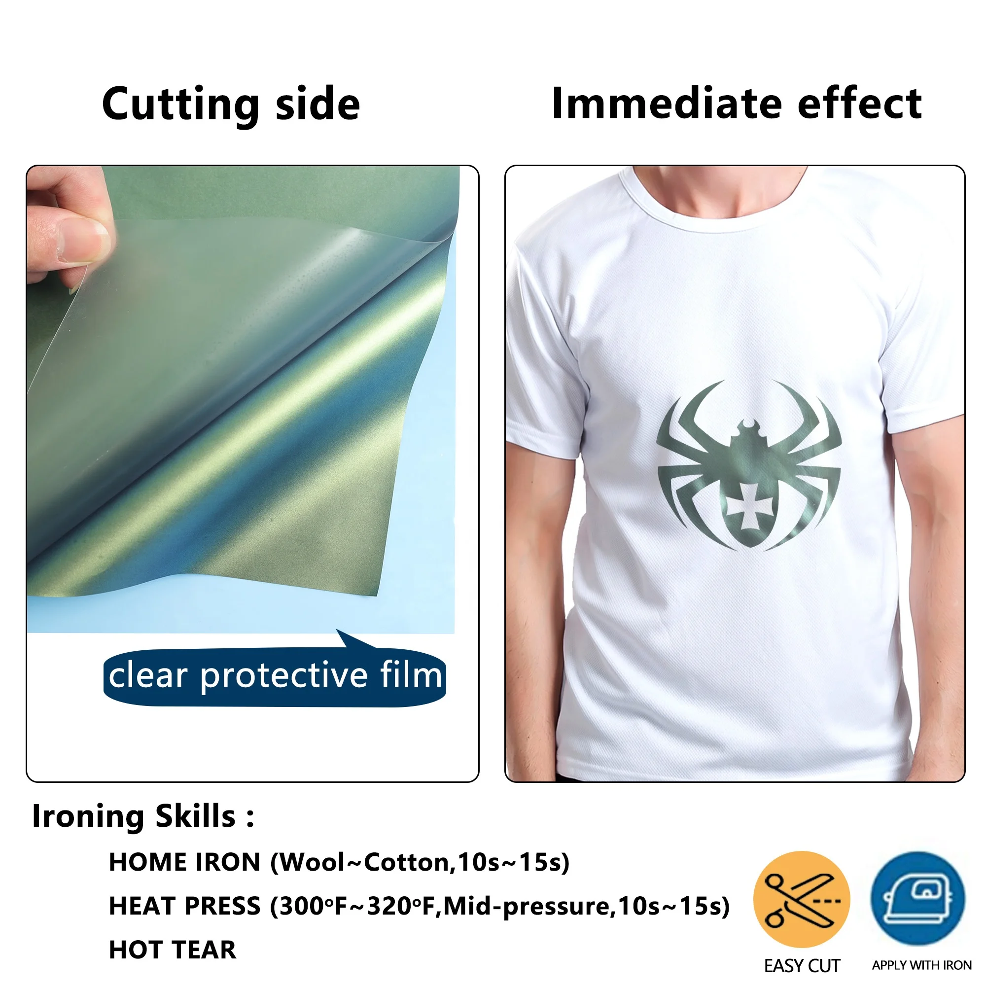 guangyintong PU Chameleon series iron on vinyl best printable htv print and cut heat transfer vinyl