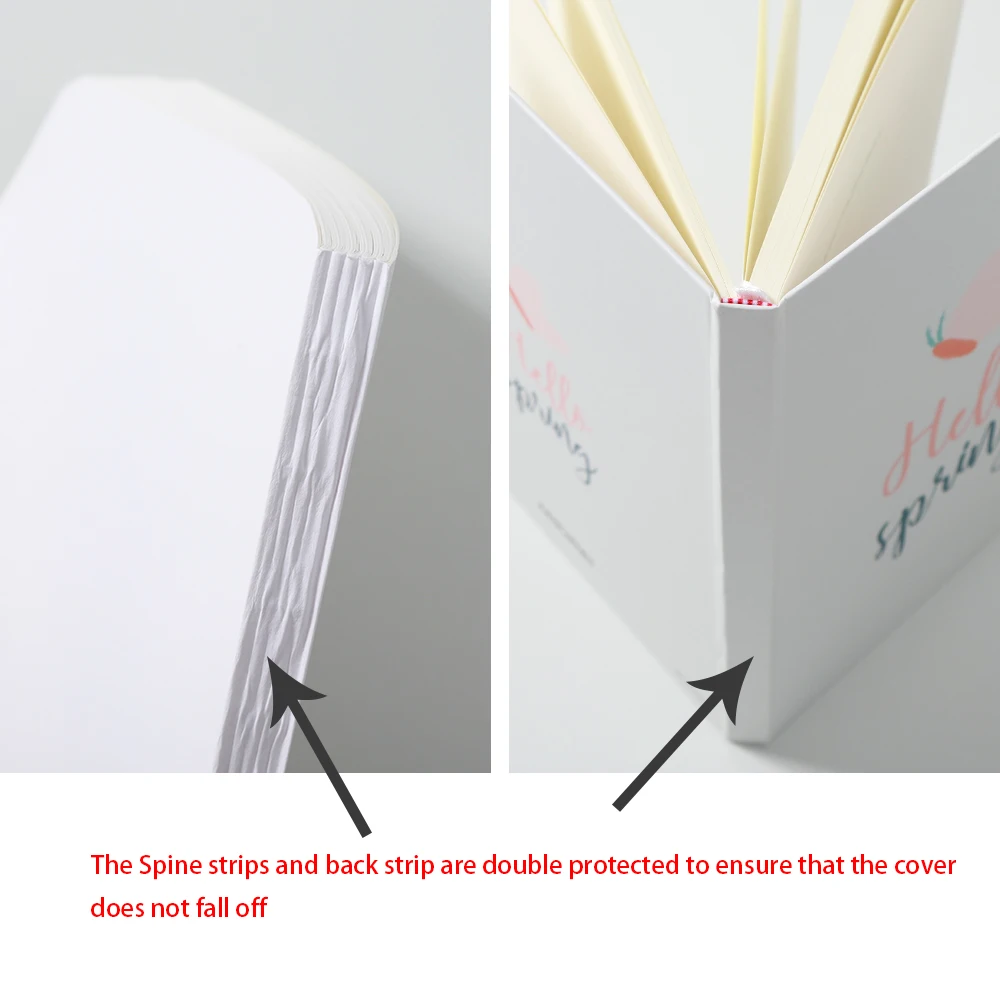 Colorful new popular avocado cute cardboard notebook a5 spring short hand note book for office use