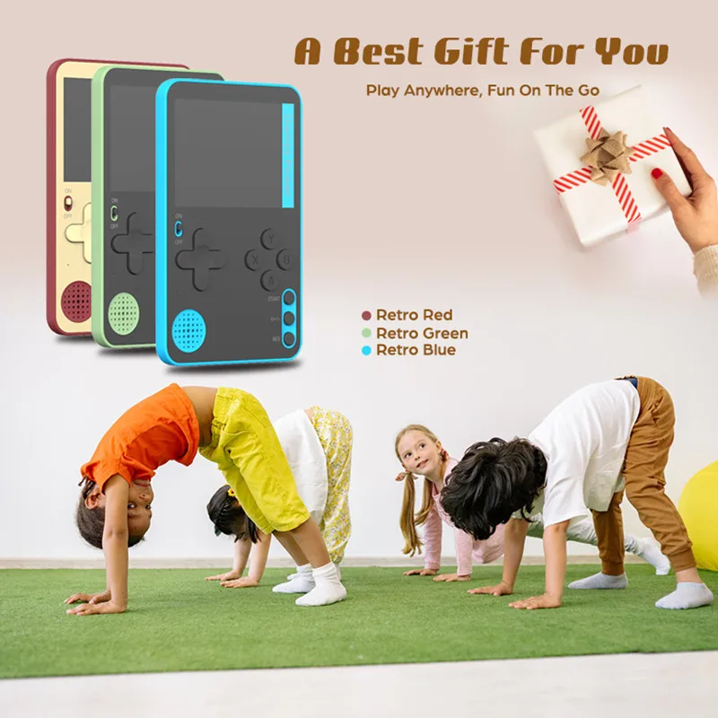 K10 Retro Game Consoles Portable Classic Mini Handheld Gaming Console with Pocket Player Built-In 500+ Games magnetic charging