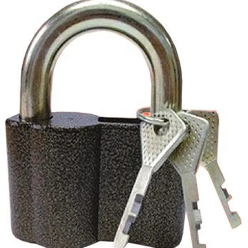 [canyu lock]80mm Russian lock black colore Aluminum padlocks outside door lock with three  Blade key