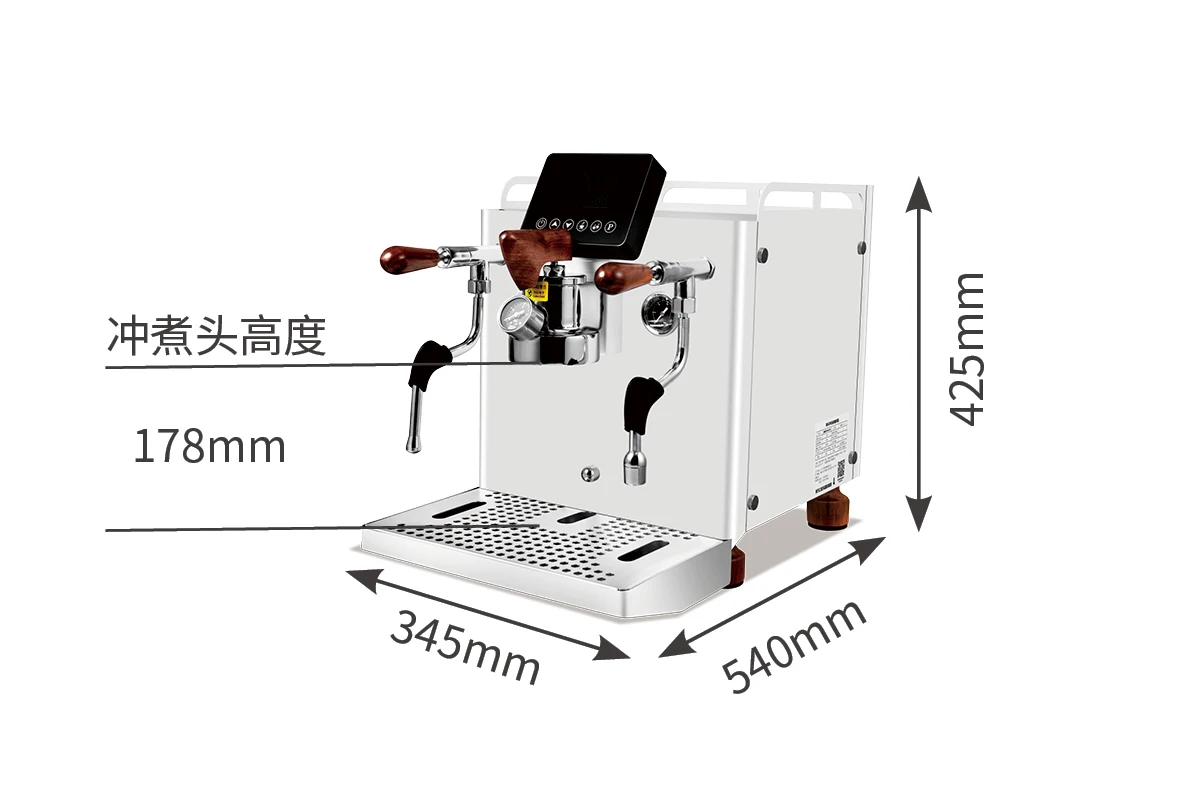 Professional Dual Boiler Commercial Barista Semi-Automatic Espresso Double Head Coffee Machine with touch screen