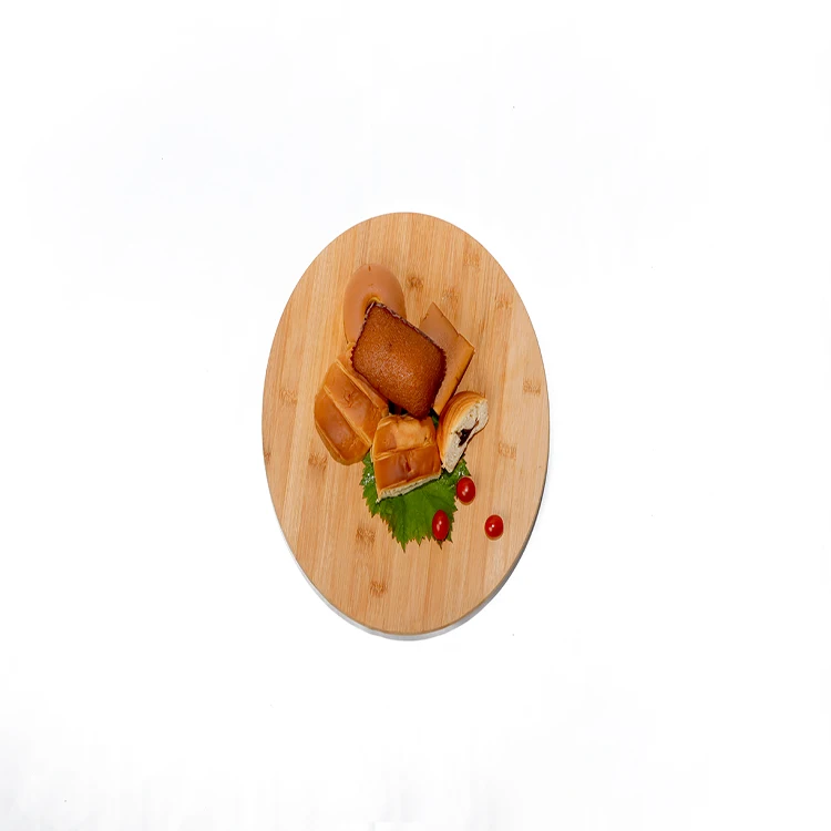wholesale Round Solid bamboo Chopping Board Serving Food Natural Kitchen Thick Cutting boards