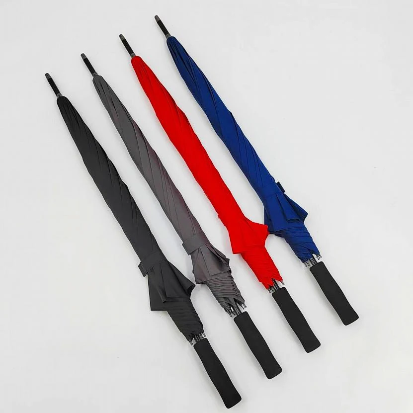 PFC Free Promotional Golf Umbrella RPET Fabric Eco friendly with Large Size Full Fiberglass EVA Foam Handle Umbrellas