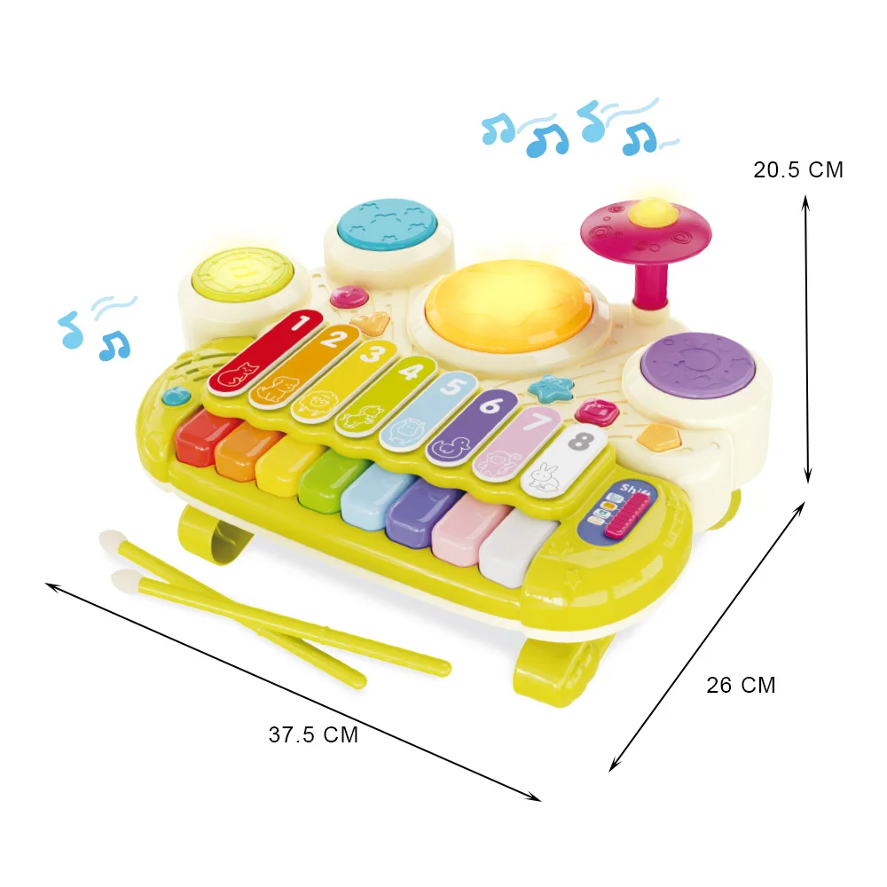 Musical Toys Plastic Piano Drum Set & Xylophones Kids Learning & Play Musical Instruments Baby Toy for Sale