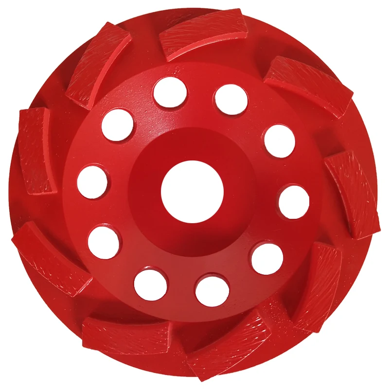 High Quality 5 inch 125mm metal bond hot press sintered diamond turbo row grinding disc cup wheel for concrete