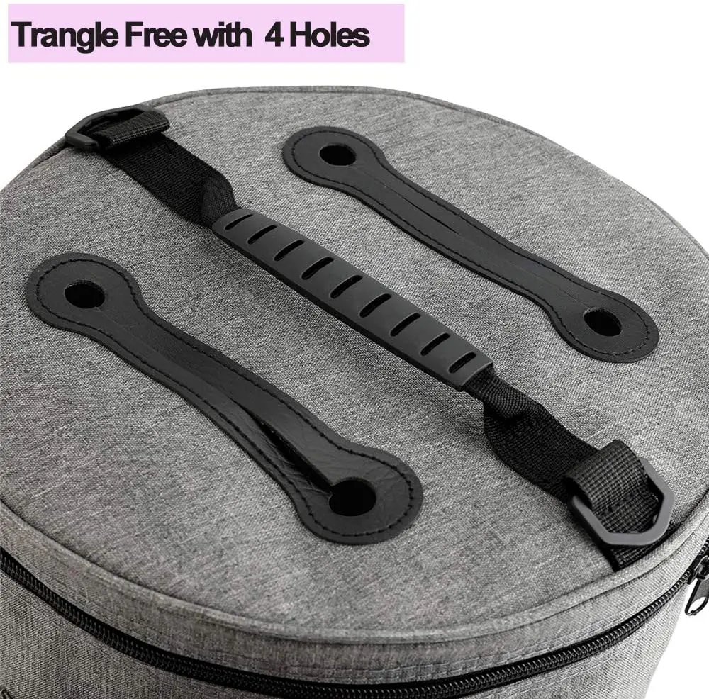 Large Capacity Portable Yarn Storage Knitting Tote Organizer Bag With Pockets for Crochet Hooks & Knitting Needles