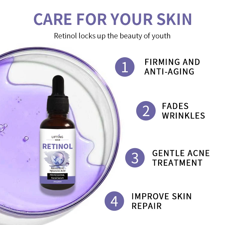 Private Label Firming Whitening Vitamin E Arbutin Facial Skin Snail Collagen Face Serum Retinol Serum