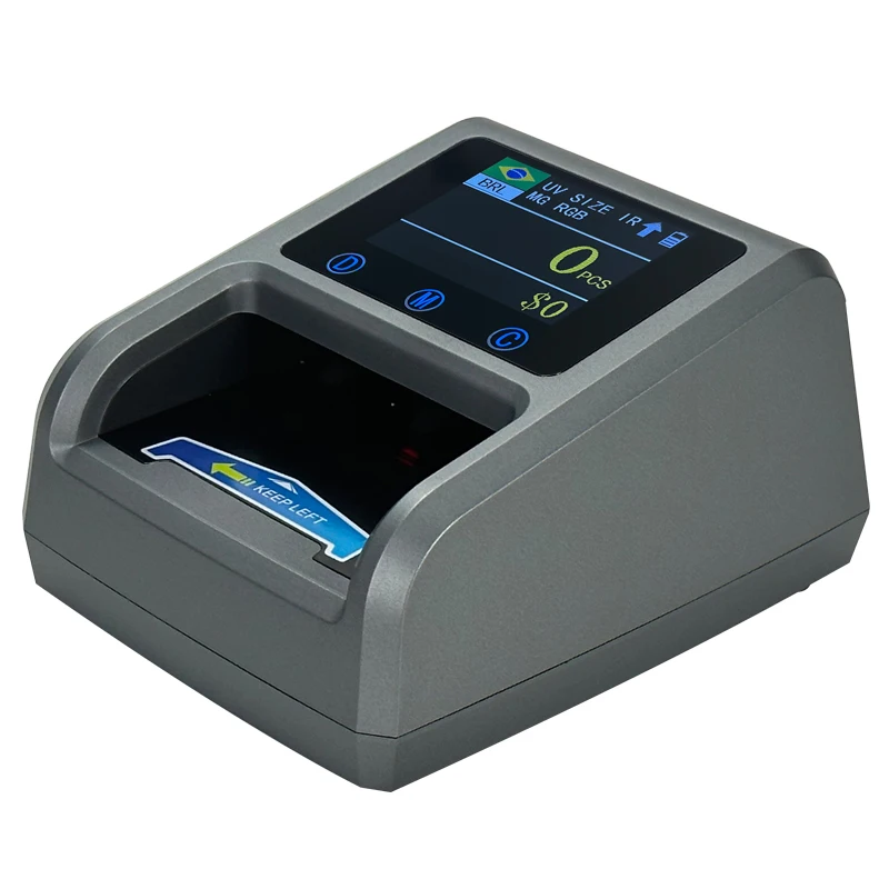 600T UV MG IR Money Detector Bill Counter USD EUR Israel Mini Fake Banknote Counter Handy Mix Value Detecting Machine
