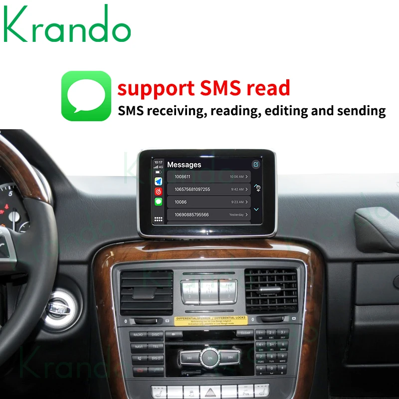 Krando беспроводная Apple CarPlay Android автоматическая коробка интерфейса для Mercedes Benz G Class W463 2012-2019 NTG 4 0 5 Голосовое