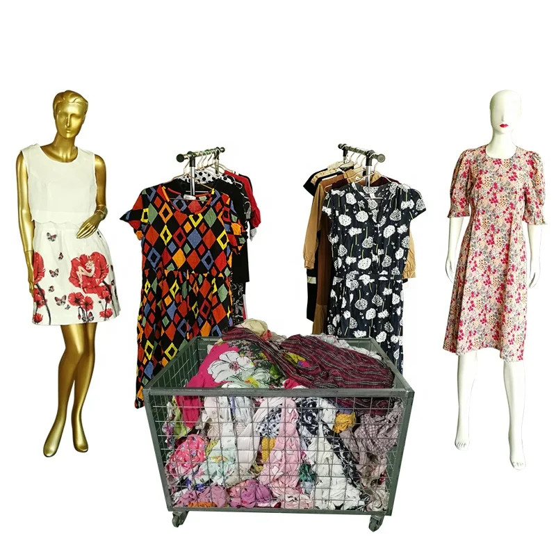 Second Hand Used Ladies Dress Premium Imported VIP Canada Women Bales American Korean Japan Used Clothes In Bulk
