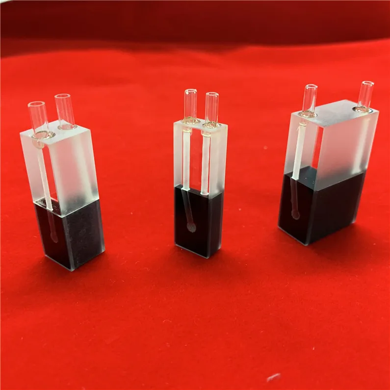 Высокая чистота черный поток стены через ячейки кварц cuvette