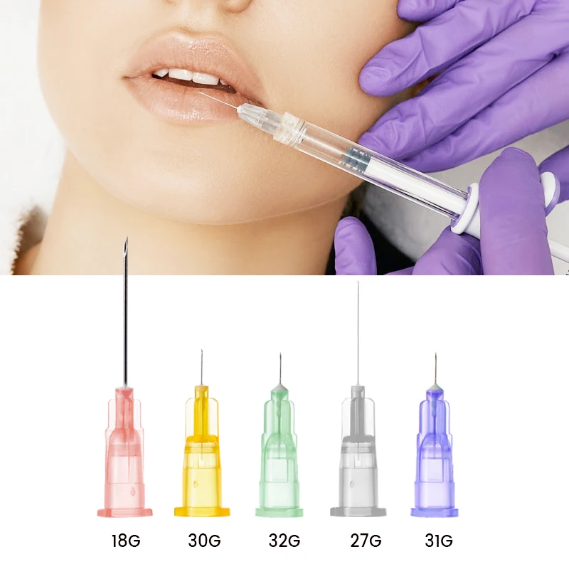 Hot selling  hyaluronan acid injector needle 18G 25G 27G 30G 31G 32G 34G 4mm 13mm 25mm 30mm sterile from Korea