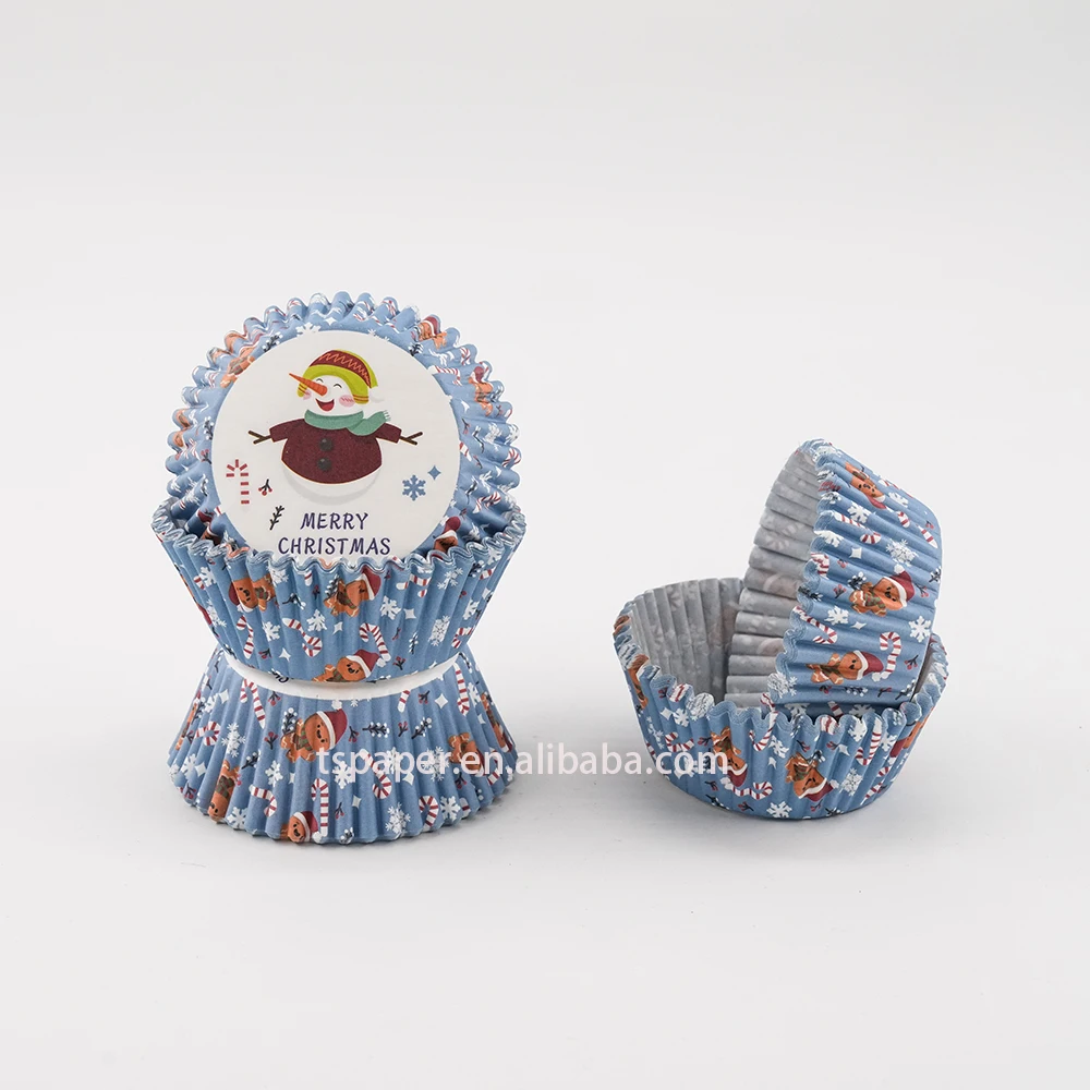 Customized NEATAL  Christmas design muffin baking cup disposable cake mould cupcake liners greaseproof  paper