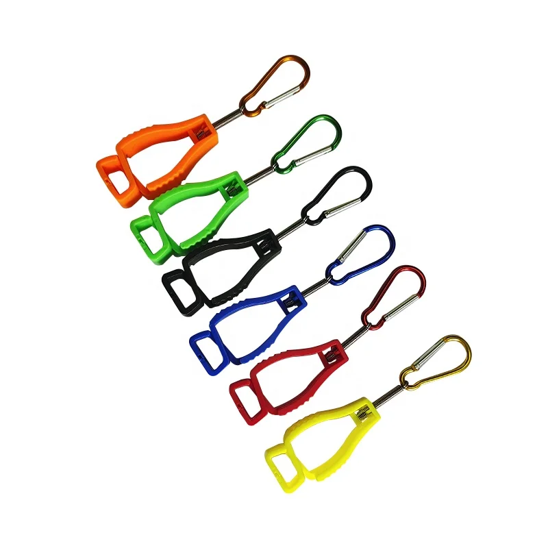 Green Yellow Metal Waist Gloves Holder Construction Welding Glove Clamp Firefighting Glove Strap